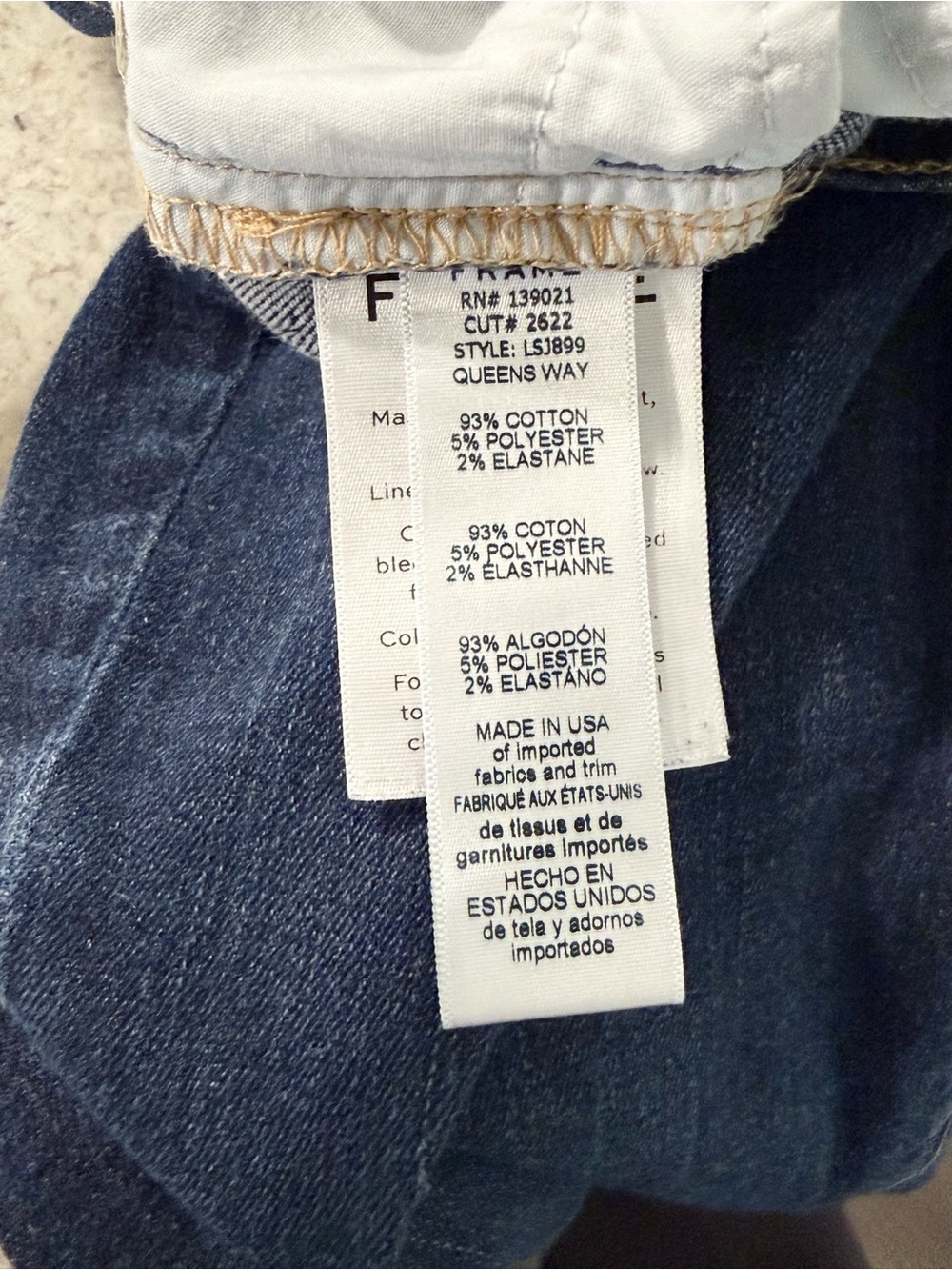 FRAME Le Skinny de Jeanne Jeans Women’s 29 Dark Wash Stretch Cotton - Picture 10 of 10